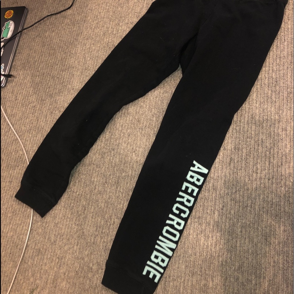 2 pair Abercrombie Kids Sweats: black and grey